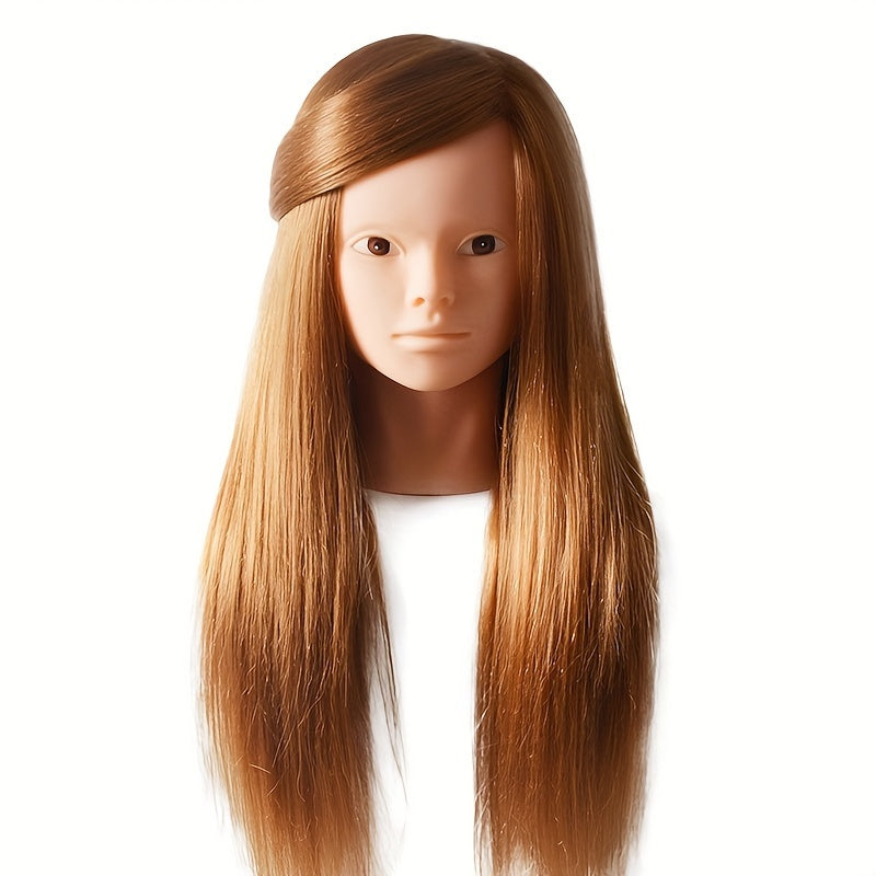 Unisex Professional Mannequin Head with 85% Human Hair for Hair Styling Practice