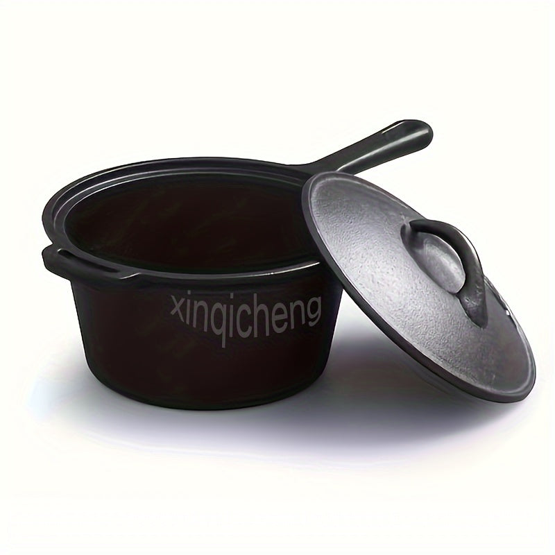 Широкий антипригарный чугунный сковорода с крышкой - безопасна для посудомоечной машины, подходит для газовых и индукционных плит, идеальна для домашних поваров