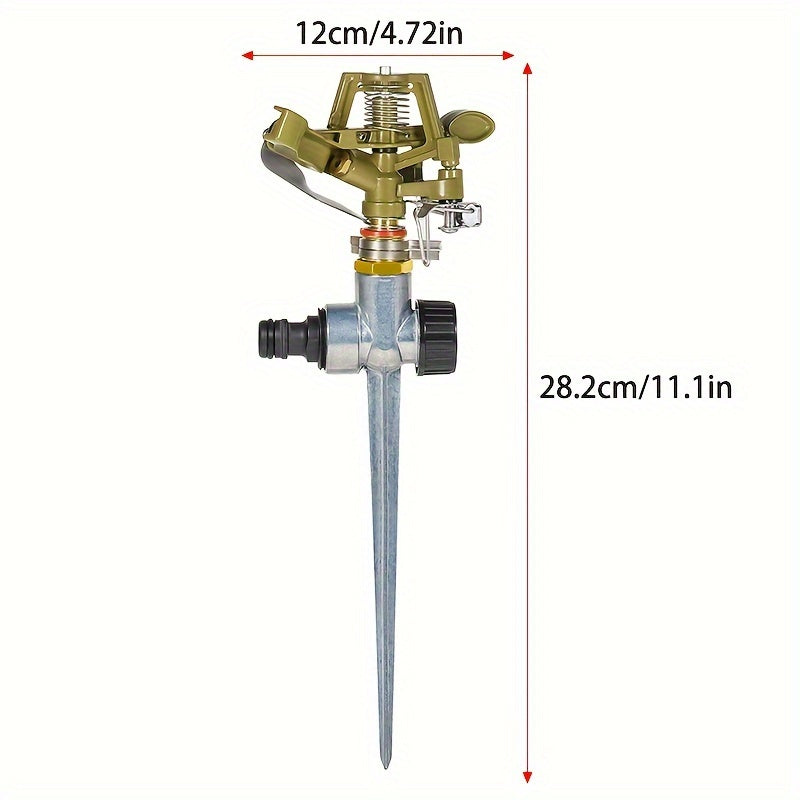 360° avtomatik aylanuvchi bog' bog'bonchasi, sug'orish uchun seriyali ulanish mumkin bo'lgan tomchilatgich bilan