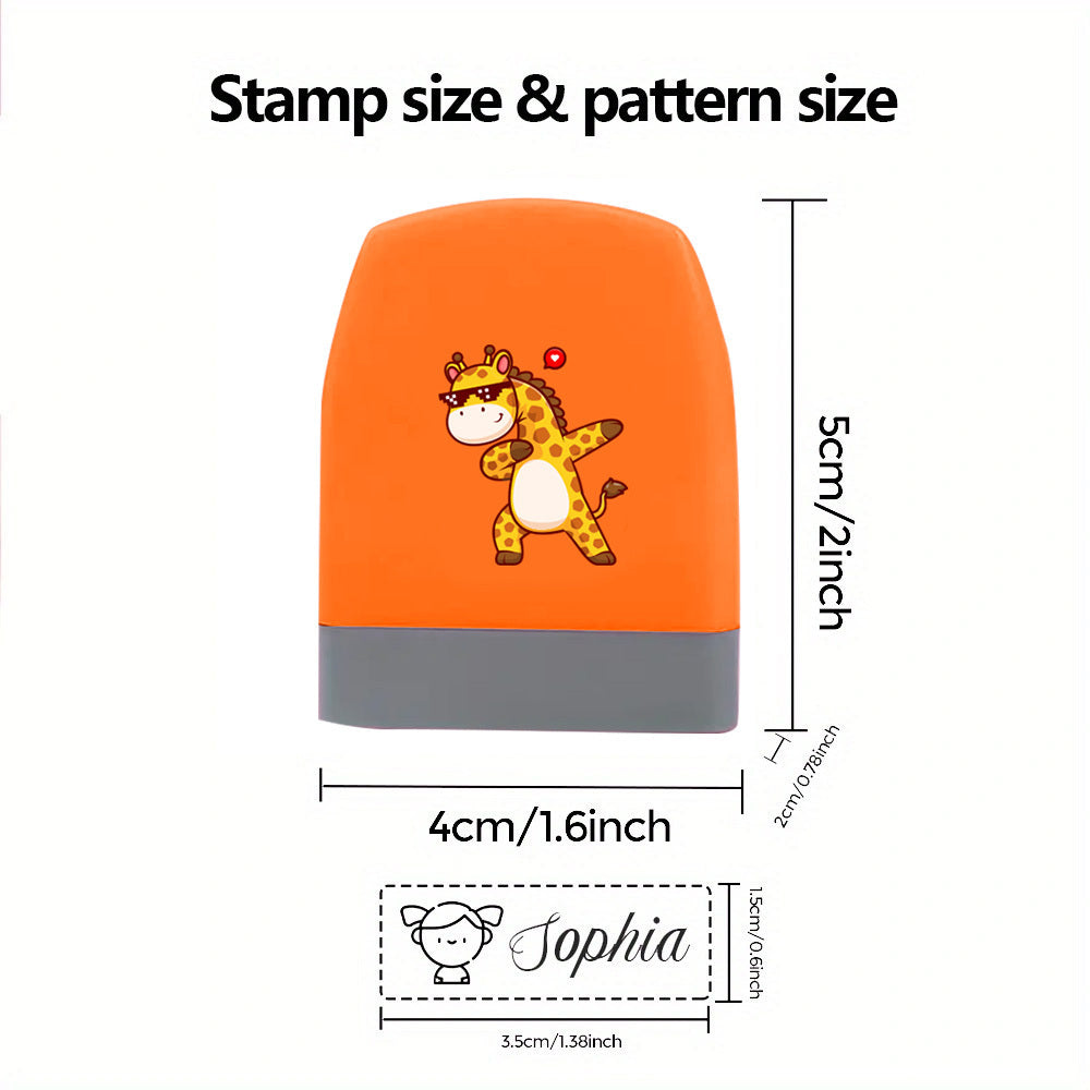 Custom Name Stamp Waterproof Durable Plastic for Summer Camps and Activities