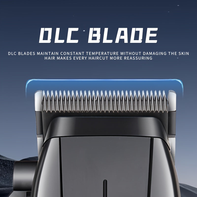 Hair Clippers USB rechargeable lithium battery high-speed motor DLC blade adjustable charging stand long battery life salon barbershop