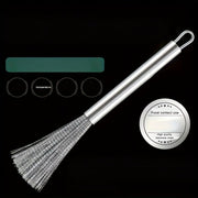 Stainless Steel Kitchen Brush with Long Handle for Pots and Pans Cleaning