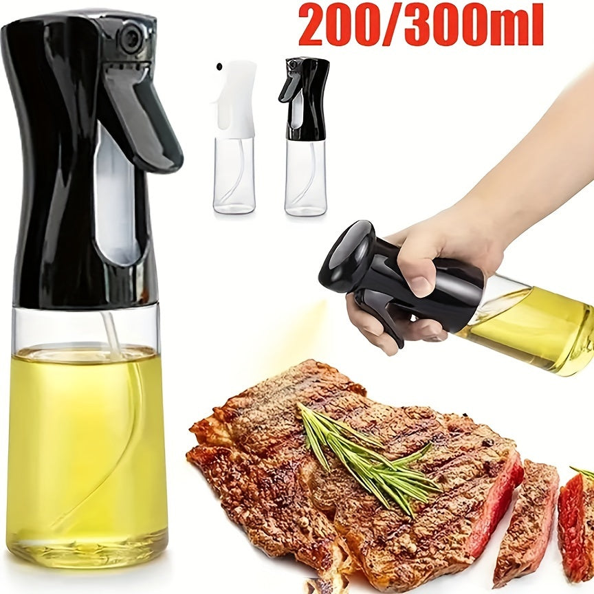 Push Type Oil Spray Bottle for Kitchen, Large Capacity No-Drip Plastic Container
