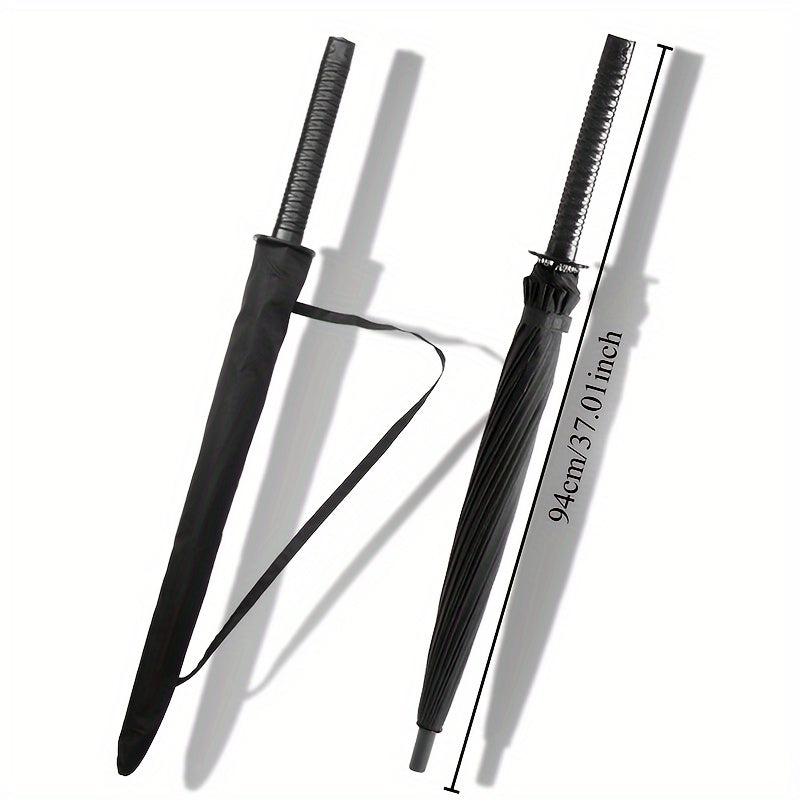 Avtomatik Samurai qilichi uslubidagi soyabon, 16 ta temir qovurg‘a, nylonga qoplangan, suv o'tkazmaydigan