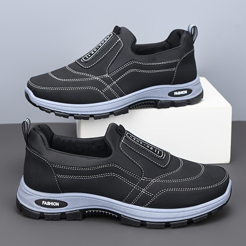 Men's Casual Fabric Loafers and Sports Shoes All-Season Round Toe