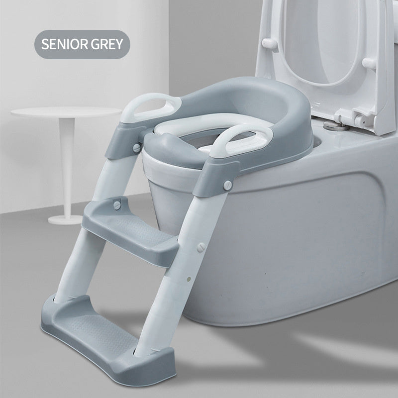 Kids Toilet Seat with Auxiliary Ladder for Bathroom Safety and Comfort