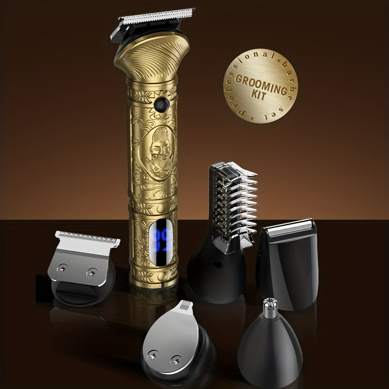 Afeitadora eléctrica multifunción con cabezal reemplazable y recortadora de vello nasal