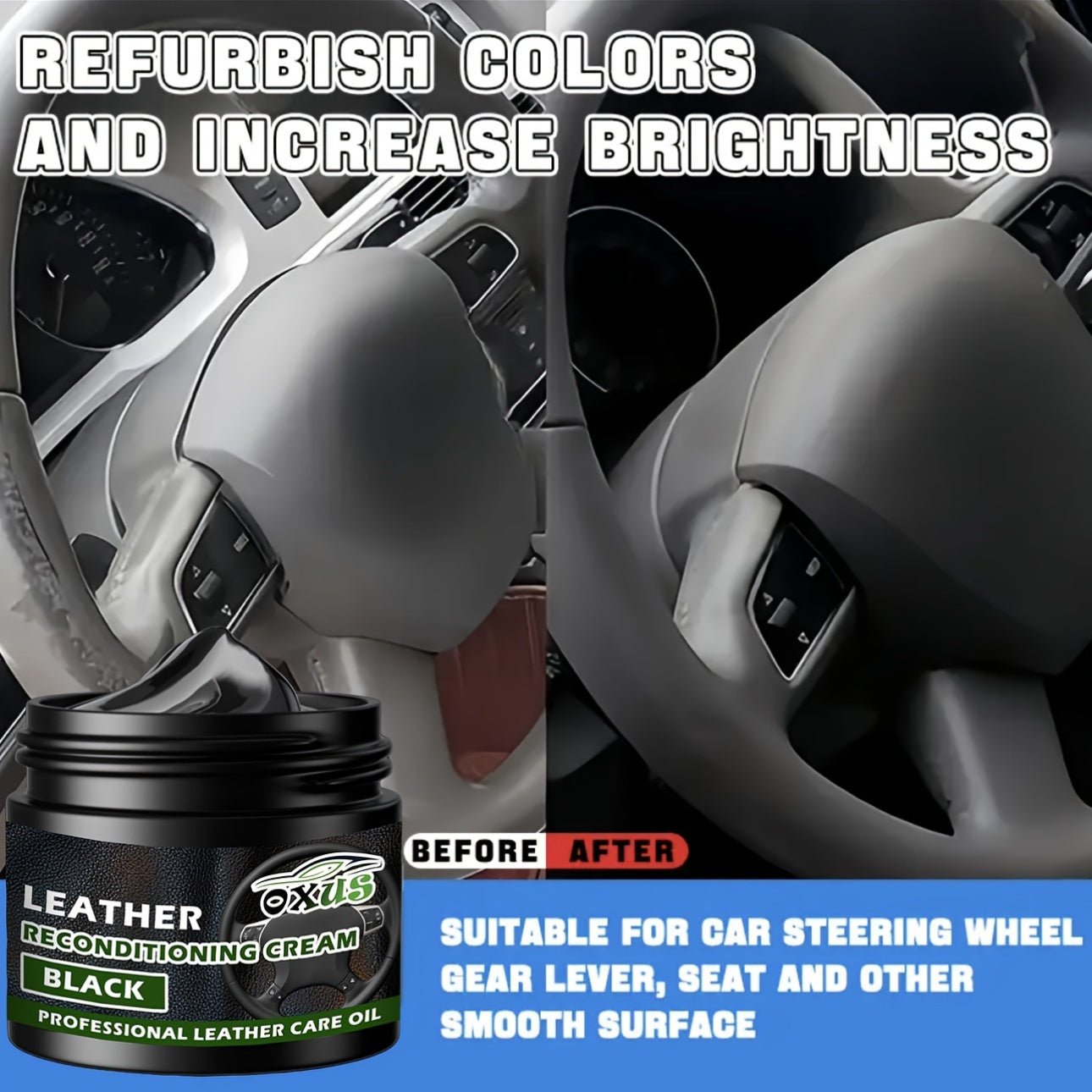 Car Interior Renovation Wax Leather Plastic Polishing Coating Cream