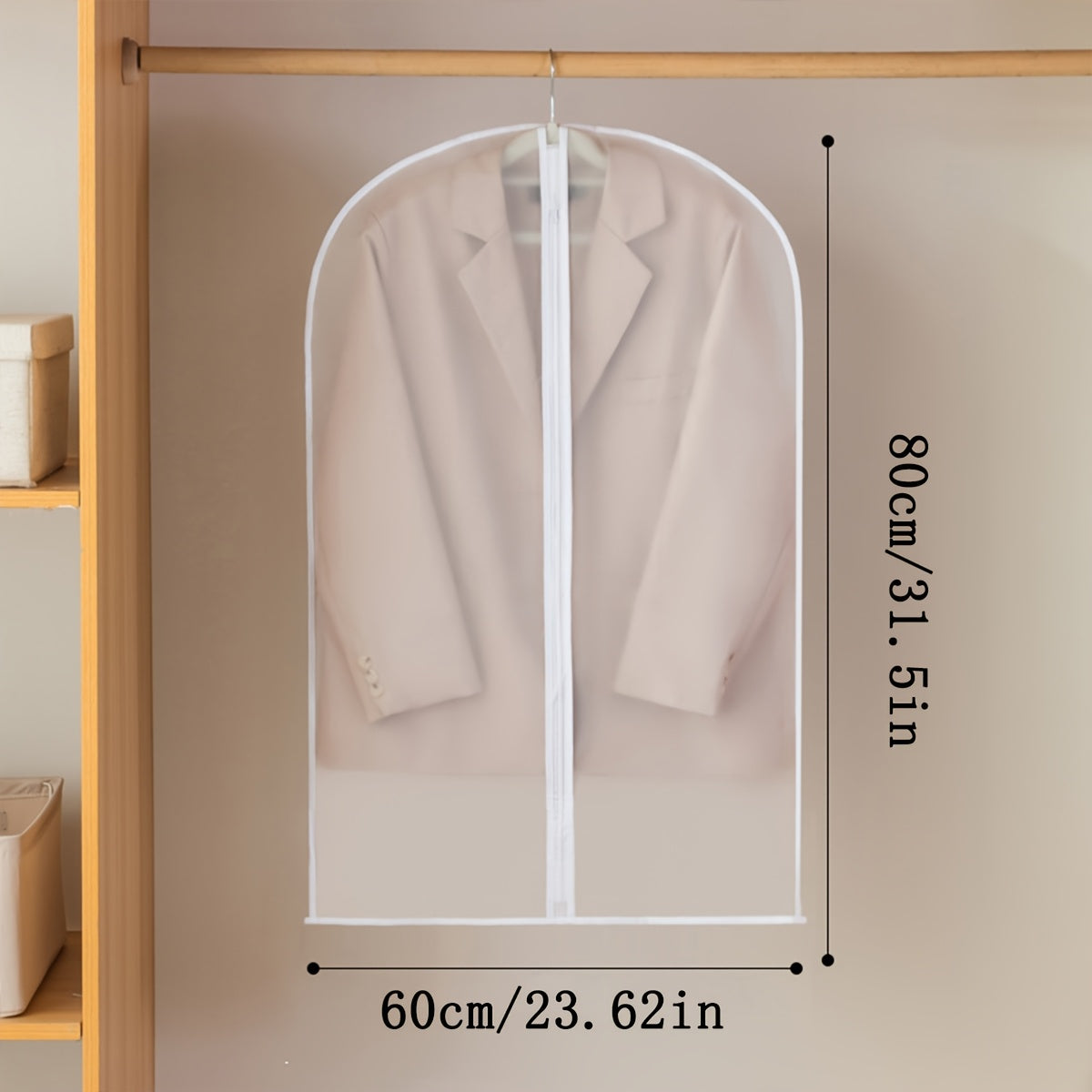 Toza oq kiyim saqlash changyog'i suv o'tkazmaydigan yuviladigan kostyumni himoyalash