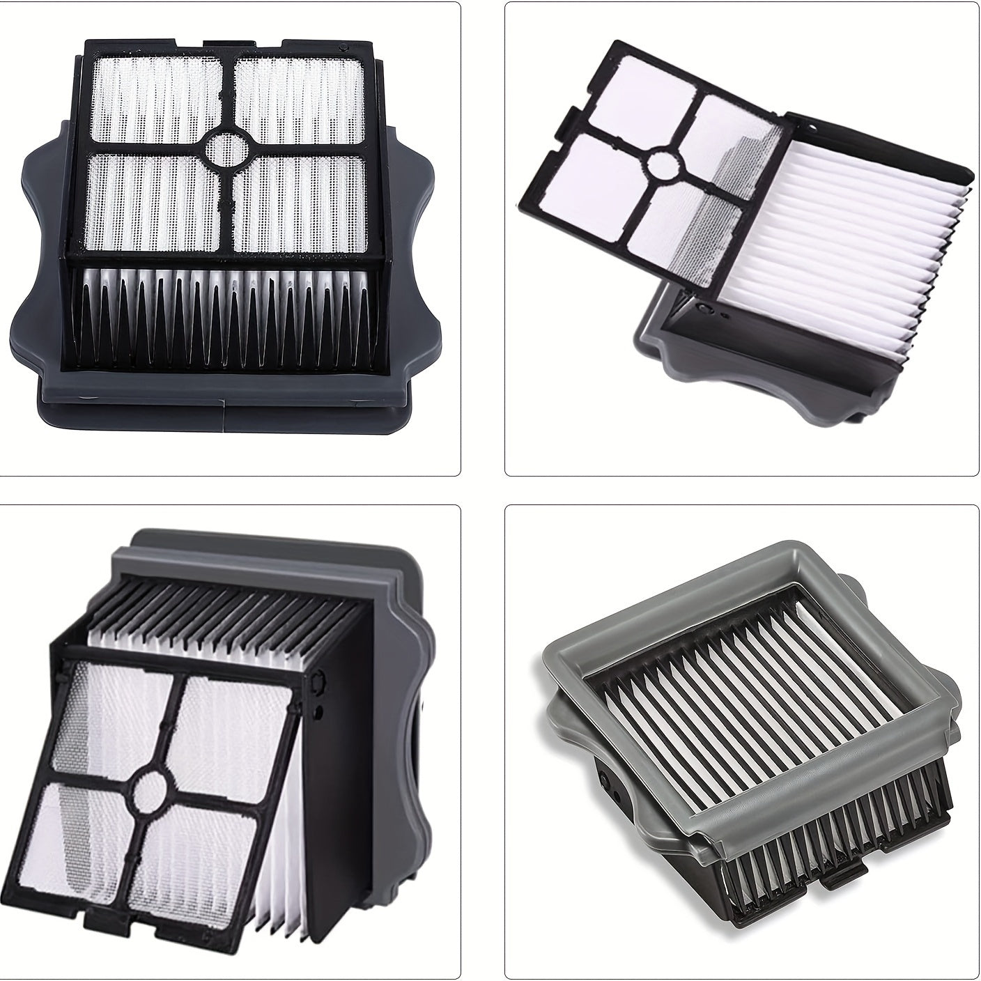 Replacement HEPA Filters and Brush Rollers for Cordless Wet Dry Vacuum Cleaner 2Set