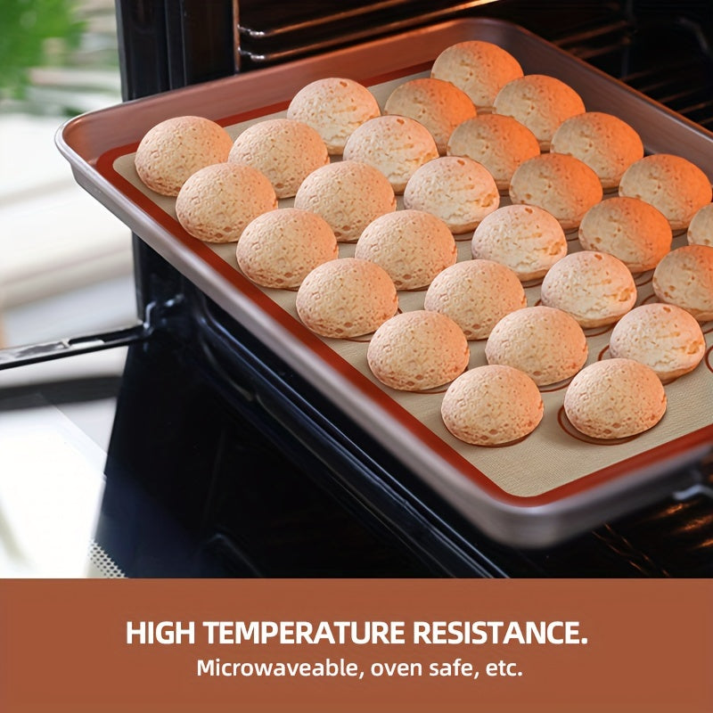 Silicone Baking Mats Set of 4 with Festive Designs for Cookies Macarons and Treats