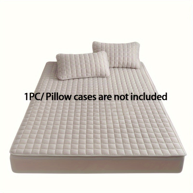 Waterproof TPU Fitted Sheet Thickened Quilted Breathable Soft and Comfortable Square Color