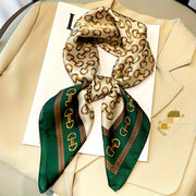 Women’s 70x70cm Polyester Square Scarf with Printed Design for Casual and All-Season Wear