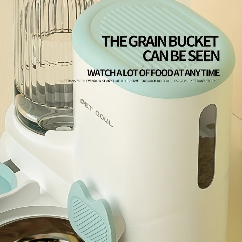 Avtomatik mushuk va kichik itlar uchun suv va ovqatlantiruvchi 3.5L Elektr bo'lmagan bardoshli plastmassa