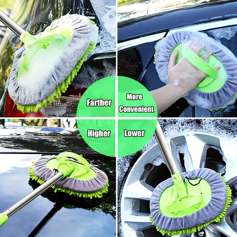 Микрофибровая швабра для мойки автомобиля, длина рукоятки 121,92 см, безцарапочная детализация