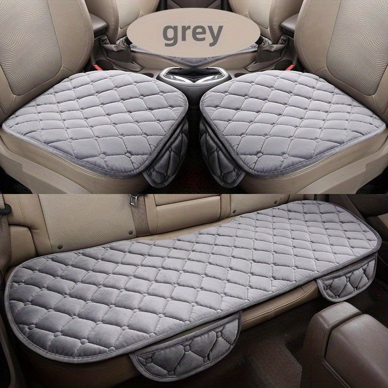 Universal Car Seat Cushions Set Short Plush Non-slip Autumn Winter