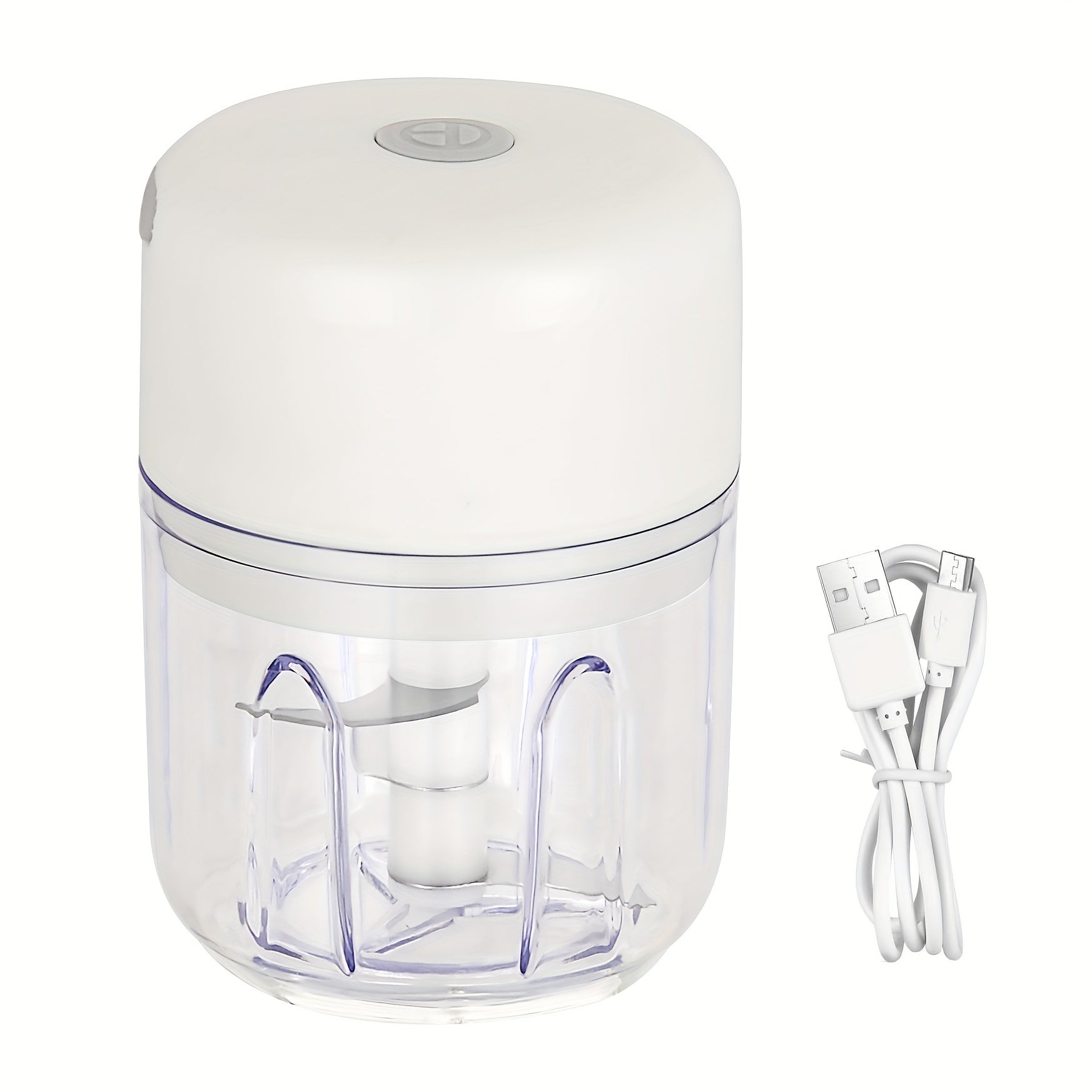 Electric Mini Garlic Chopper and Meat Grinder 8.45oz USB Rechargeable Easy-Clean