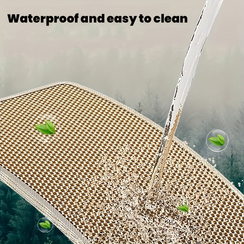 Large EVA Cat Litter Mat Double Layer Honeycomb Waterproof Easy to Clean Scatter Control