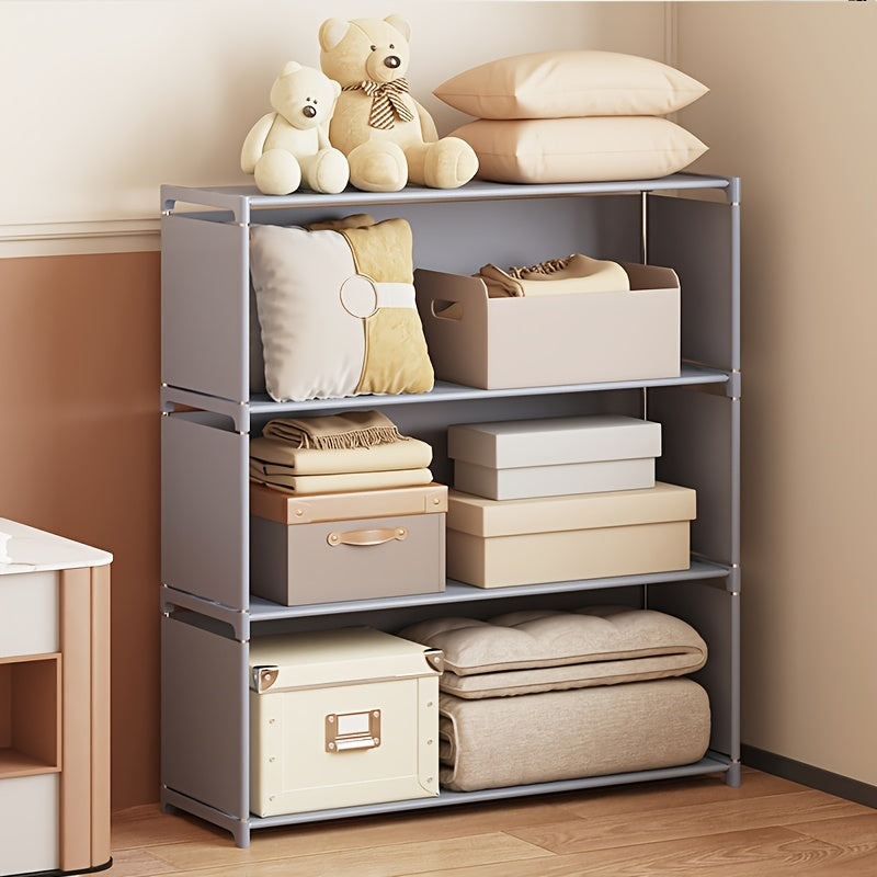 3-Tier Metal Bookshelf with Multi-Color Options for Home Storage