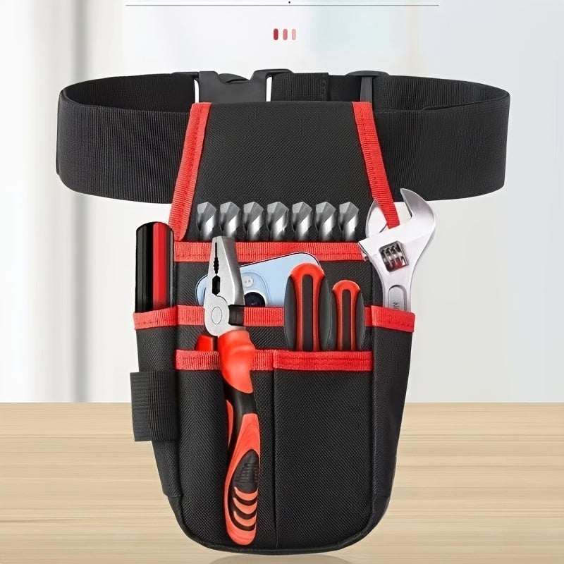 Heavy-Duty Oxford Fabric Electrician Tool Pouch Small Waist Bag for Repair and Aerial Work