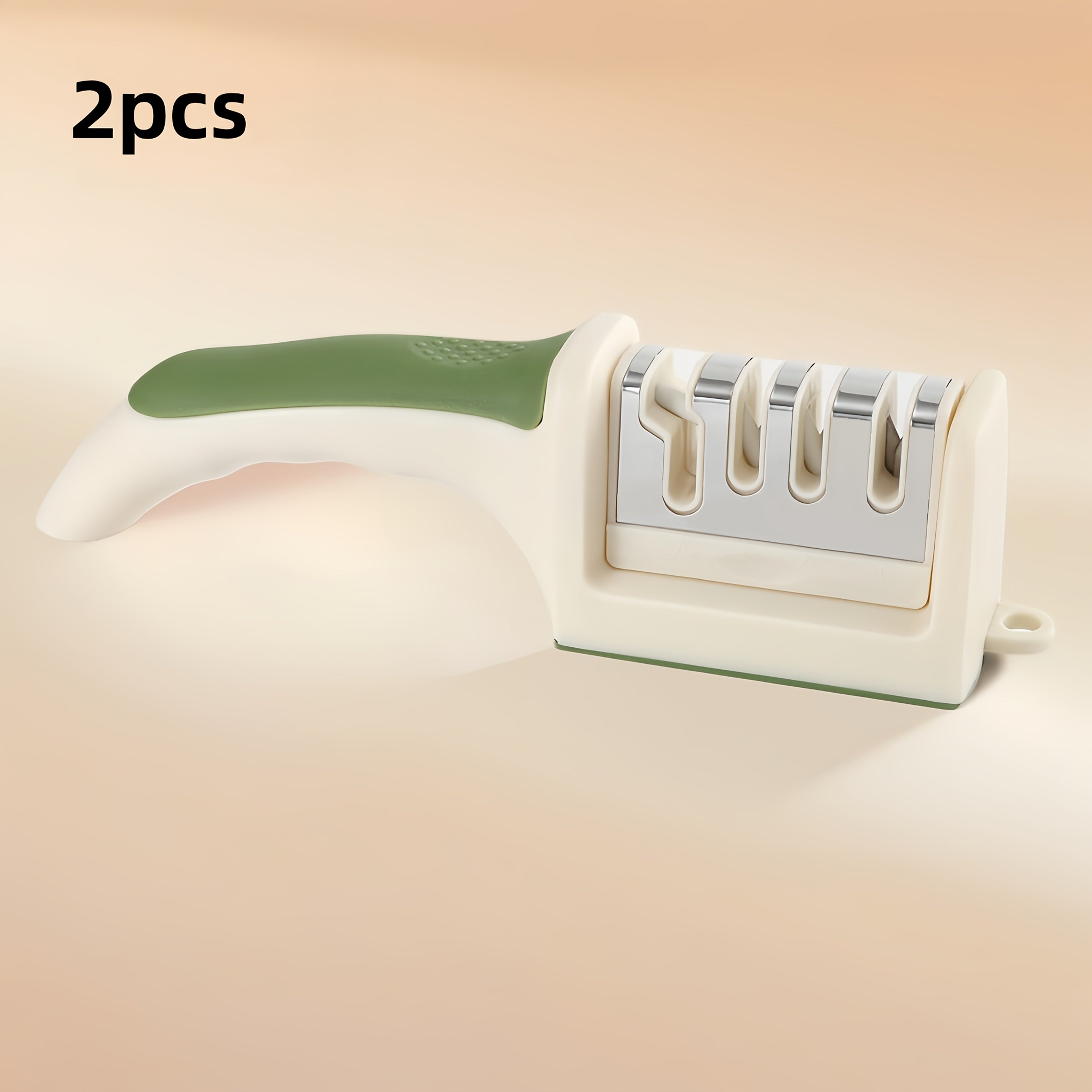 2-Piece Multi-Stage Kitchen Knife Sharpening Stone Set with 4-Step Sharpening and Polishing