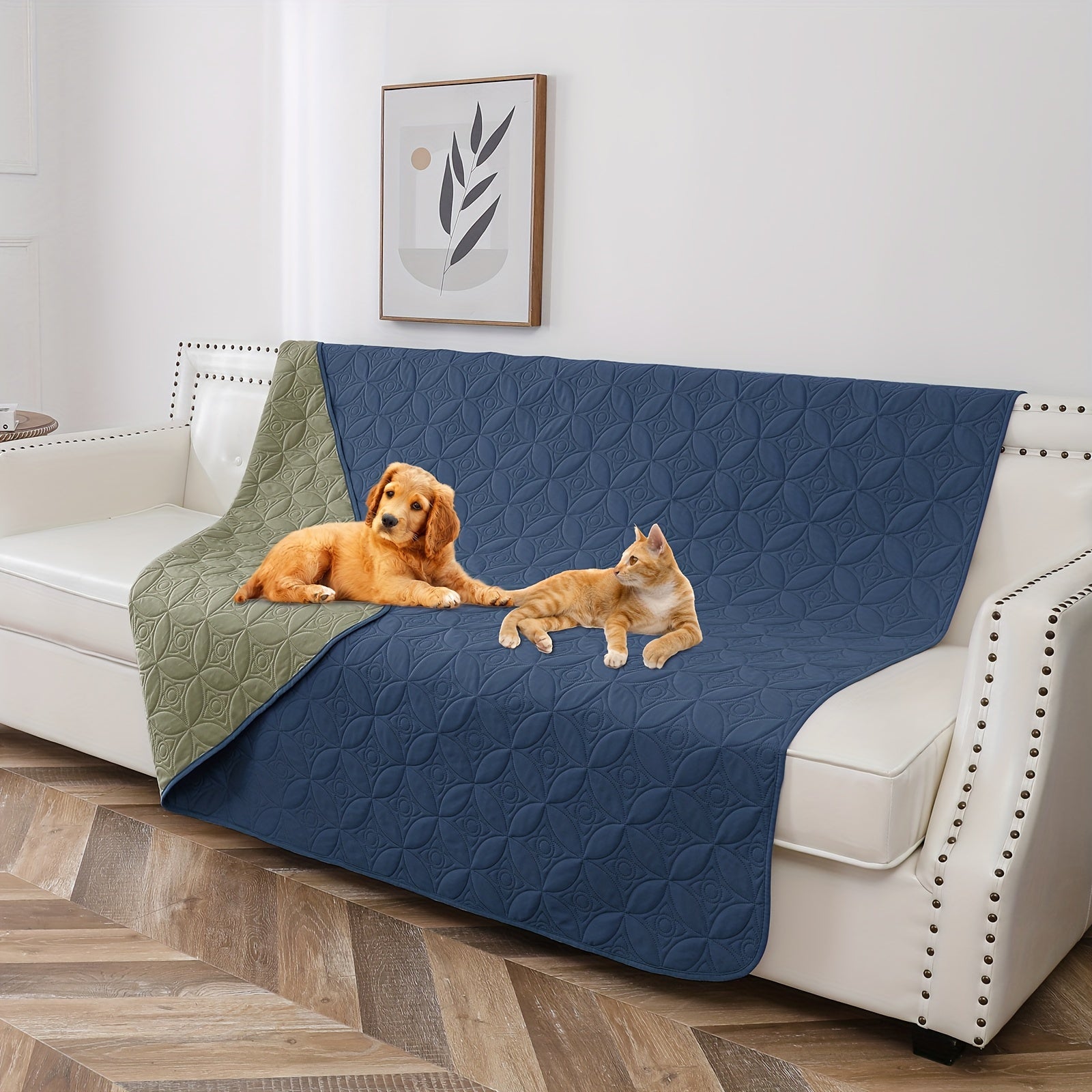 Waterproof Dog Bed Cover Non-Slip Stain-Resistant Furniture Sofa Protector for Small to Medium Dogs