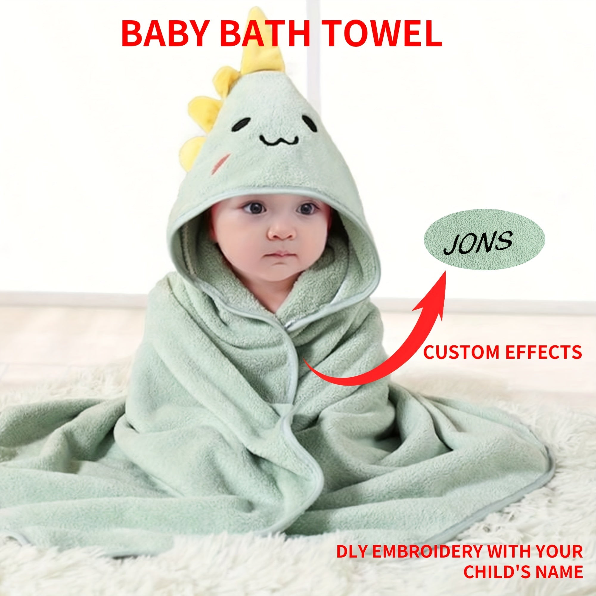 Customizable Cartoon Animal Bath Towel for Kids Soft Absorbent Gift