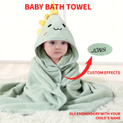 Kids Personalized Bath Towel Ultra-Fine Polyester Embroidered with Name in Multiple Colors