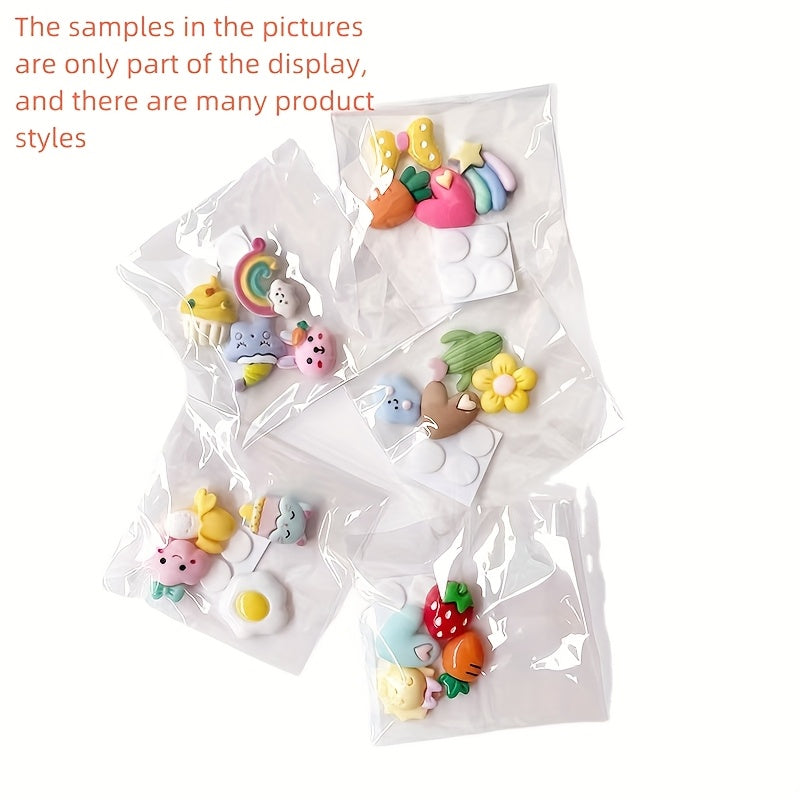 4Pcs Cartoon 3D Water Cup Stickers Resin Glitter Decor for Insulated Cups Phones