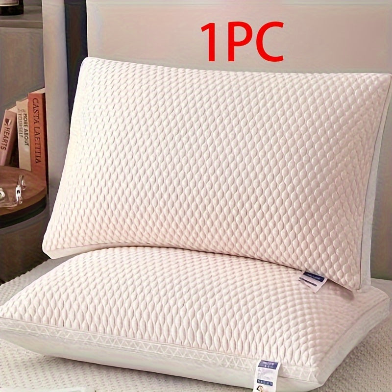 Голубая вязаная сатиновая подушка для шеи для охлаждающей поддержки, отводящая влагу, моющаяся в машине