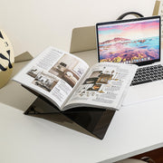 X-Shaped Transparent Acrylic Reading Stand for Books and Magazines