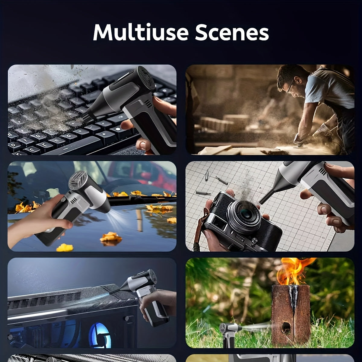 Ручной турбовентилятор 160 000 об/мин бесщеточный мотор USB-C перезаряжаемый портативный