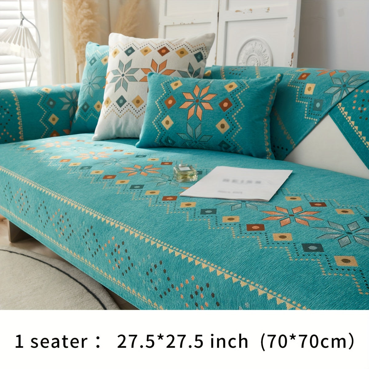 Chenille Sofa Slipcover Protects Furniture for Home and Office Decor