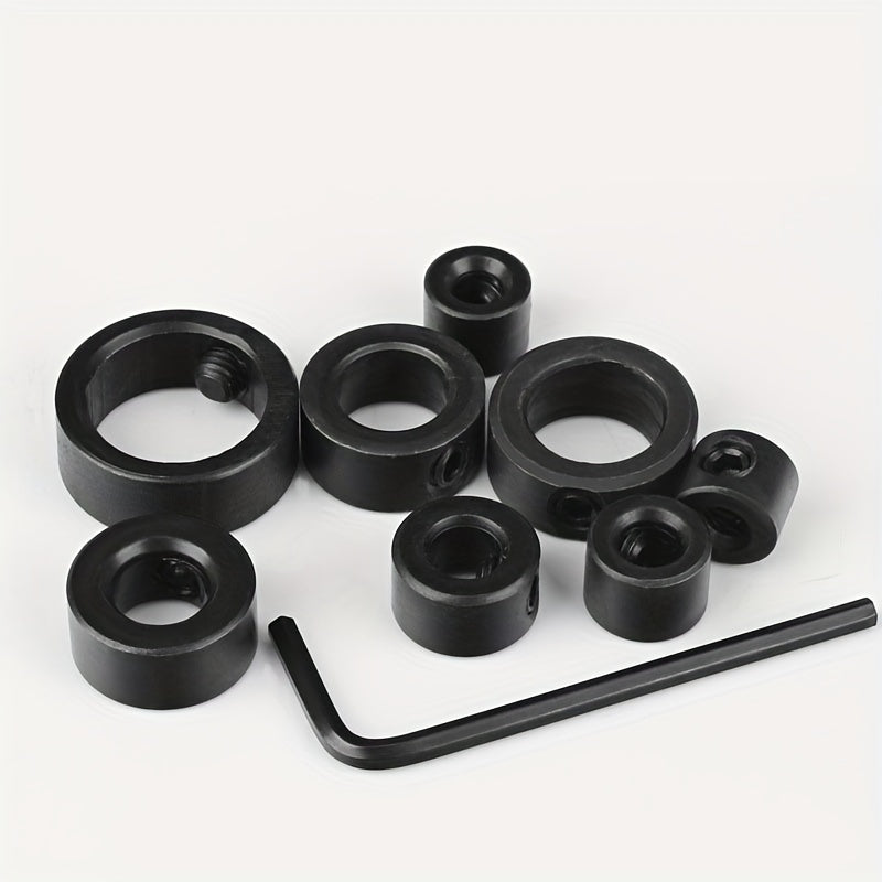 Adjustable Drill Depth Stop Bit Collar Set Woodworking Tool with Screws