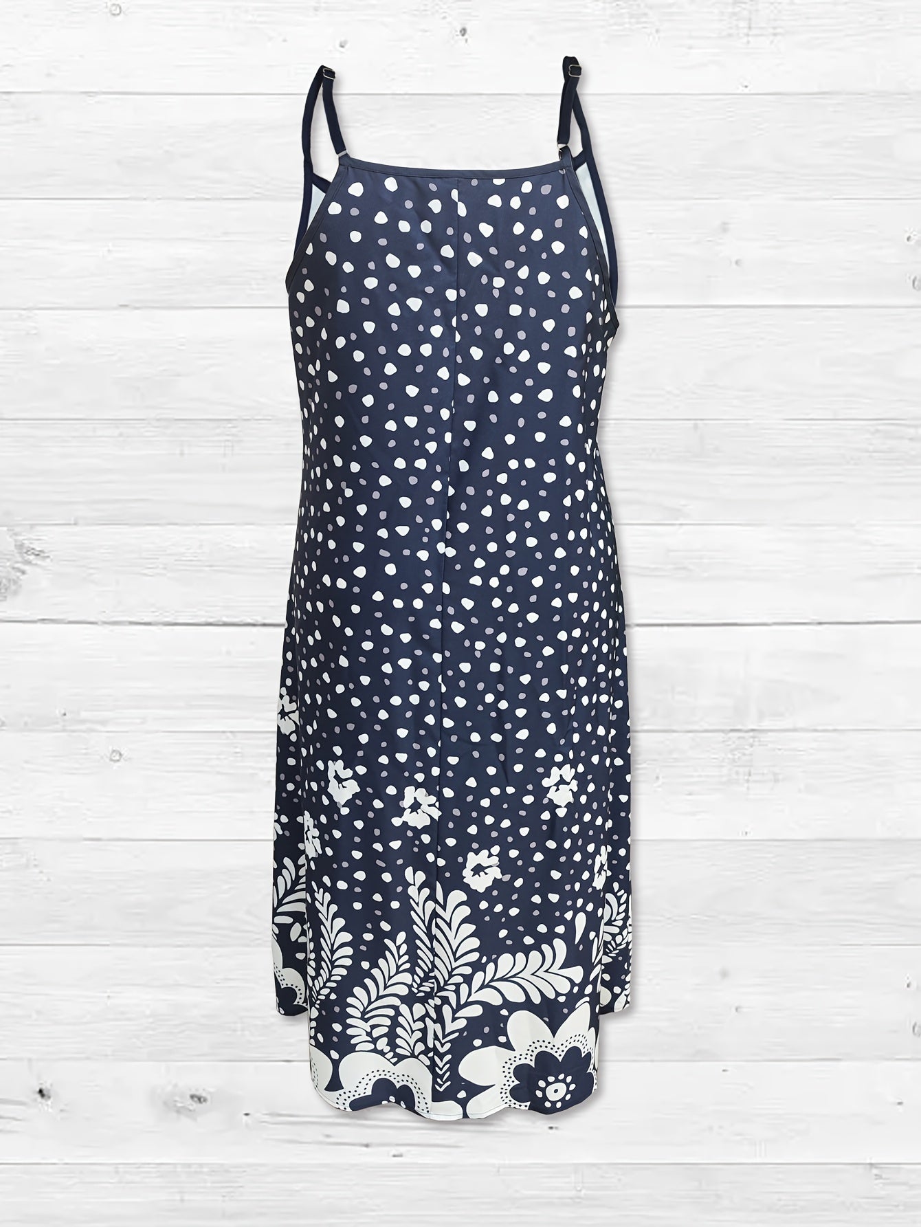 Vintage Floral Printed Short Sleeve Dress with Pleats and Fake Two-Piece Design