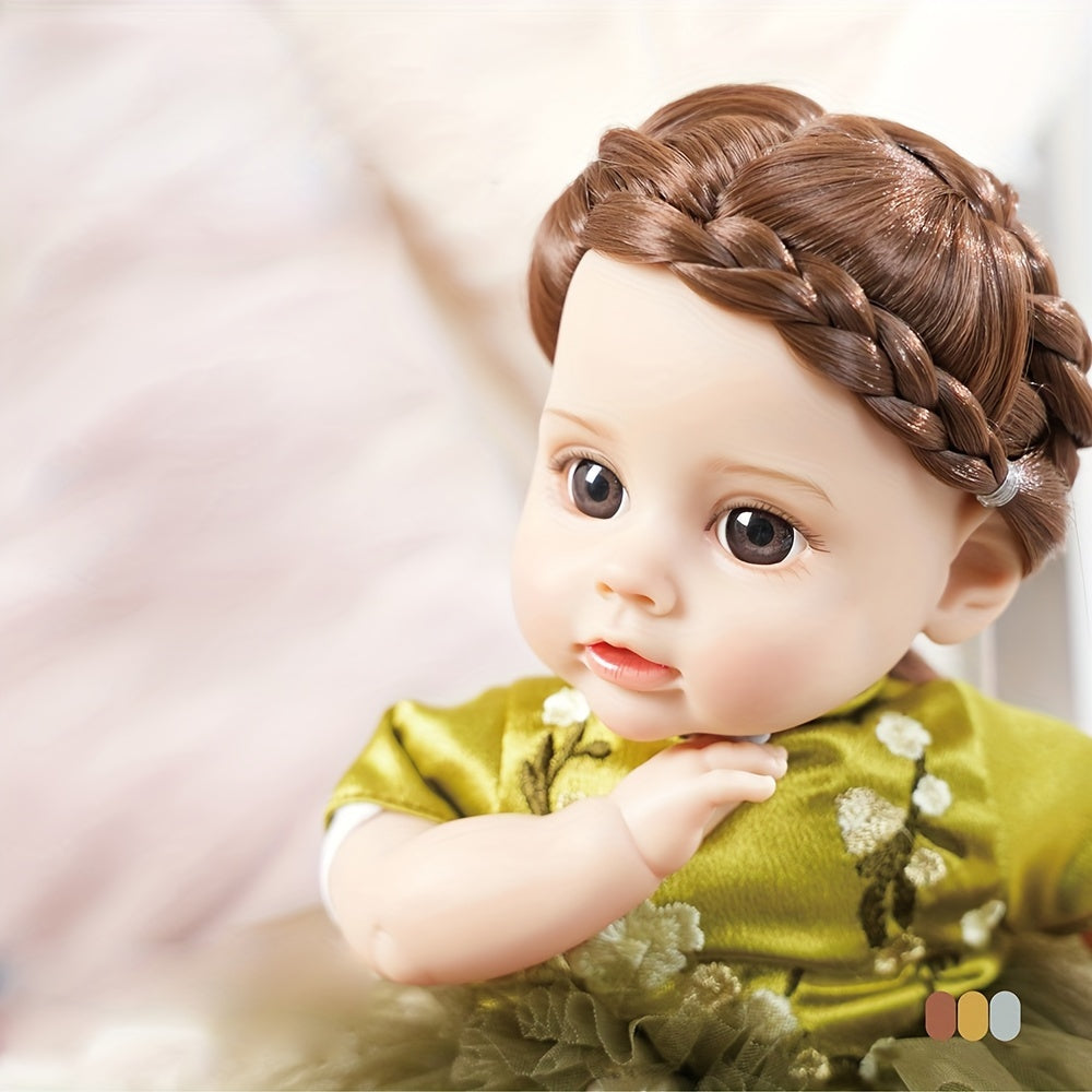 35.56 cm Vinyl Reborn Doll with Soft Skin and Fashion Clothes for Kids 3+