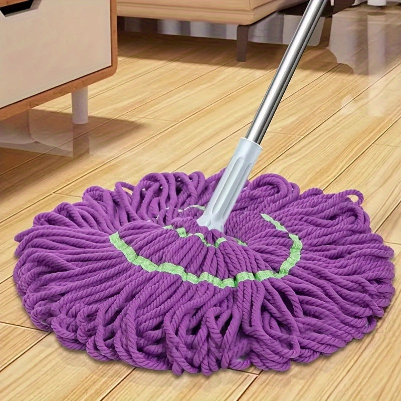 Mikrofiber Mop va Chelak To'plami - Oson siqish, Yuqori singdirish qobiliyati, Uyda har qanday xona uchun ideal, Quvvat talab qilinmaydi