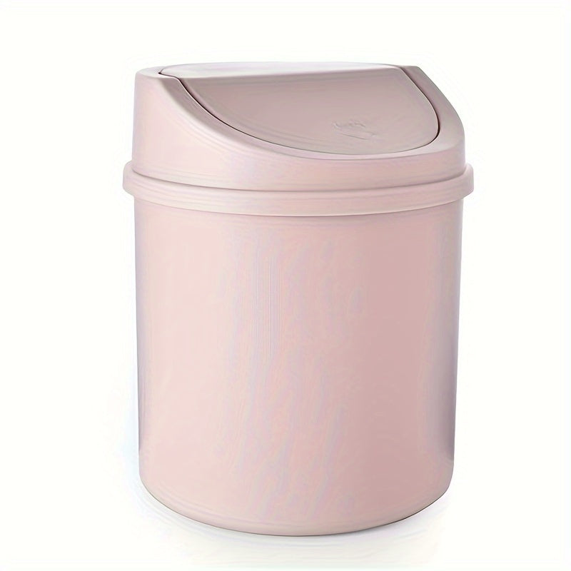 Mini Covered Trash Can for Desktops and Bedrooms with Storage and Decor