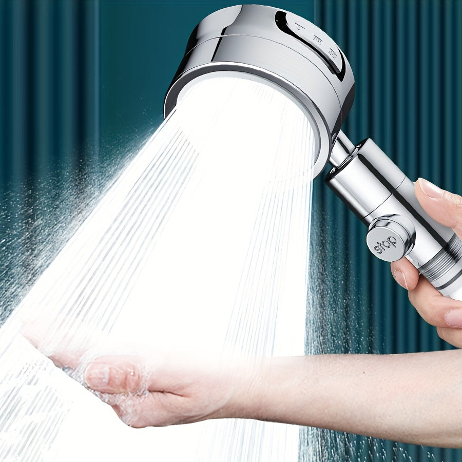 Shower Head with Three-Speed Booster Filter Adjustable Angle Bathroom Accessories