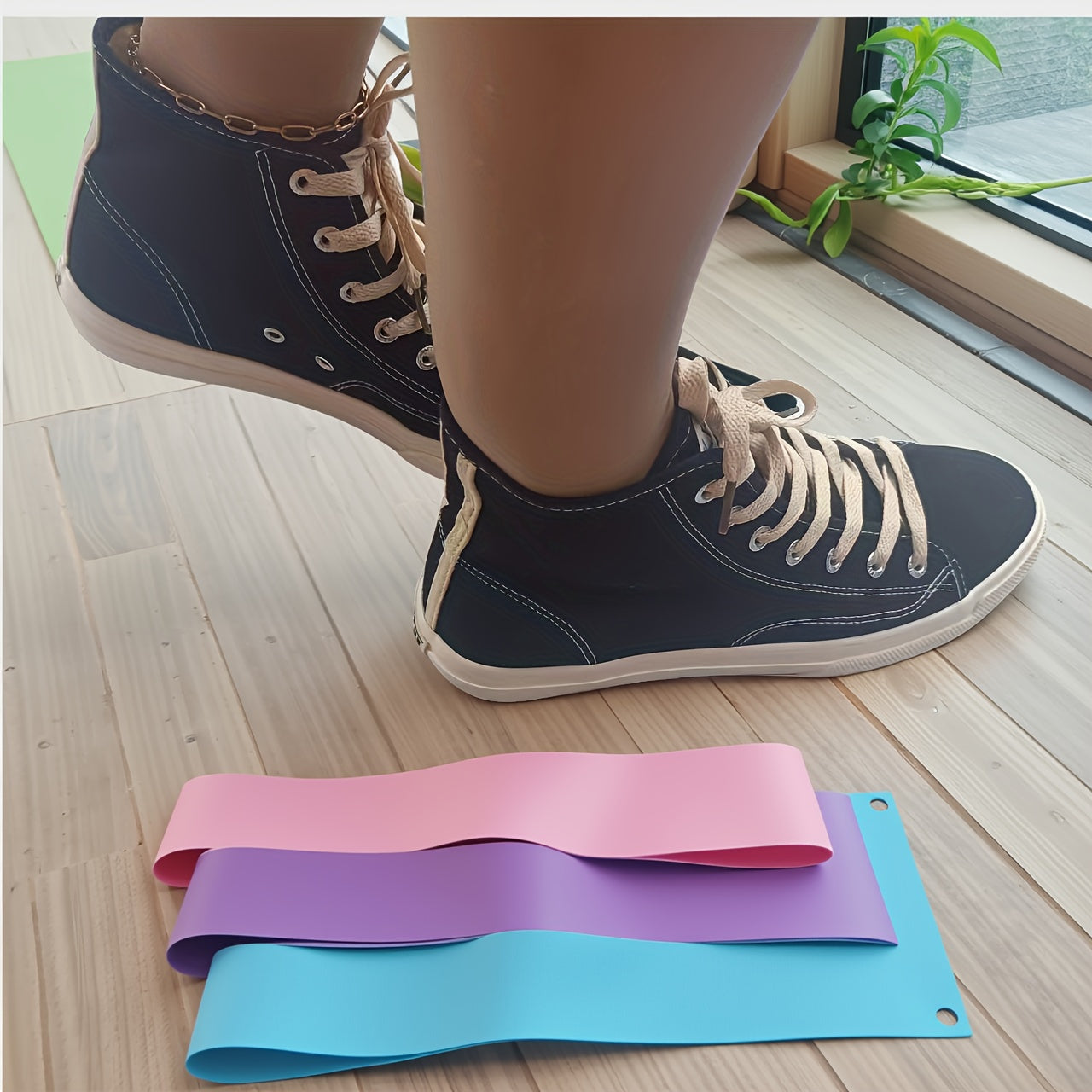 Women's Black High-Top Sneakers Breathable Fabric Casual and Work Shoes