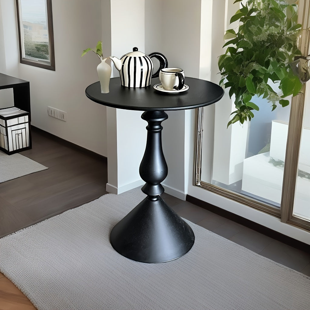 White Metal Side Table for Living Room Bedroom Balcony Portable Versatile