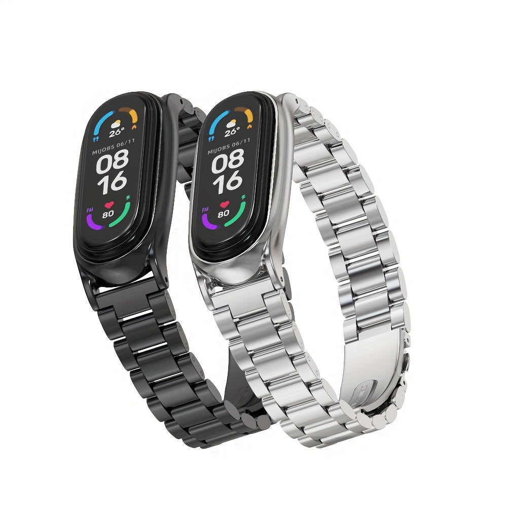 Stainless Steel Replacement Band for Mi Band 3-9 Dual-Tone Adjustable Fit