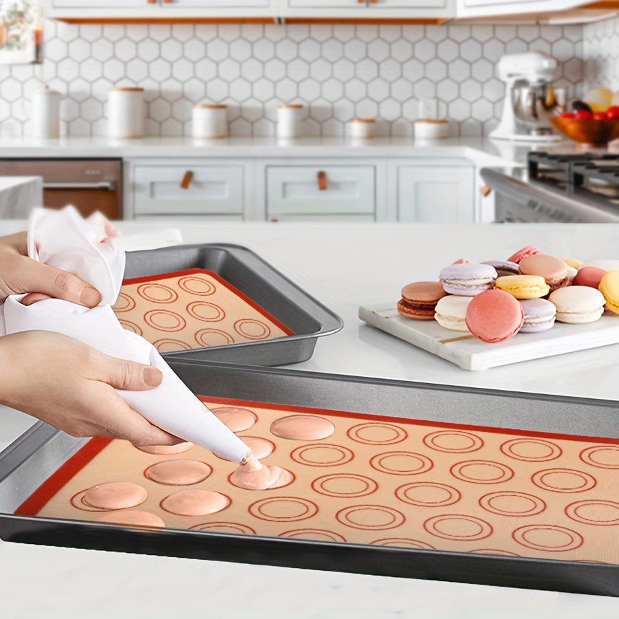 Set of 5 Silicone Baking Mats Non-Stick Heat-Resistant Reusable for Cookies Cakes Pizza