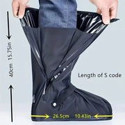Unisex Waterproof Rubber High-Top Shoe Covers Durable and Practical