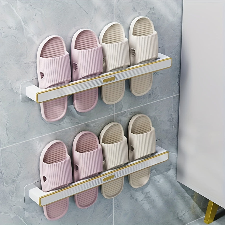 Wall-Mounted Slipper Rack Shelf Waterproof Moisture-Proof for Towels and Storage
