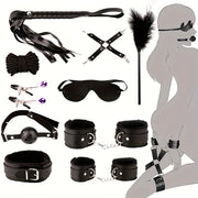 10pcs Adult Bondage Set for Couples Latex-Free Handcuffs Collar Accessories