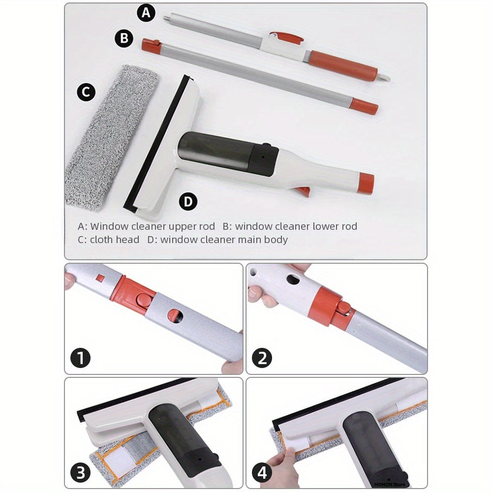 Mustahkam Sprey Mopu, Silikon Qaychi va Metall Tutqichi - Derazalar, Pol va Hammom Shishalari uchun Ko'p Funktsiyali Tozalash Vositasi, Ko'p Funktsiyali Tozalovchi