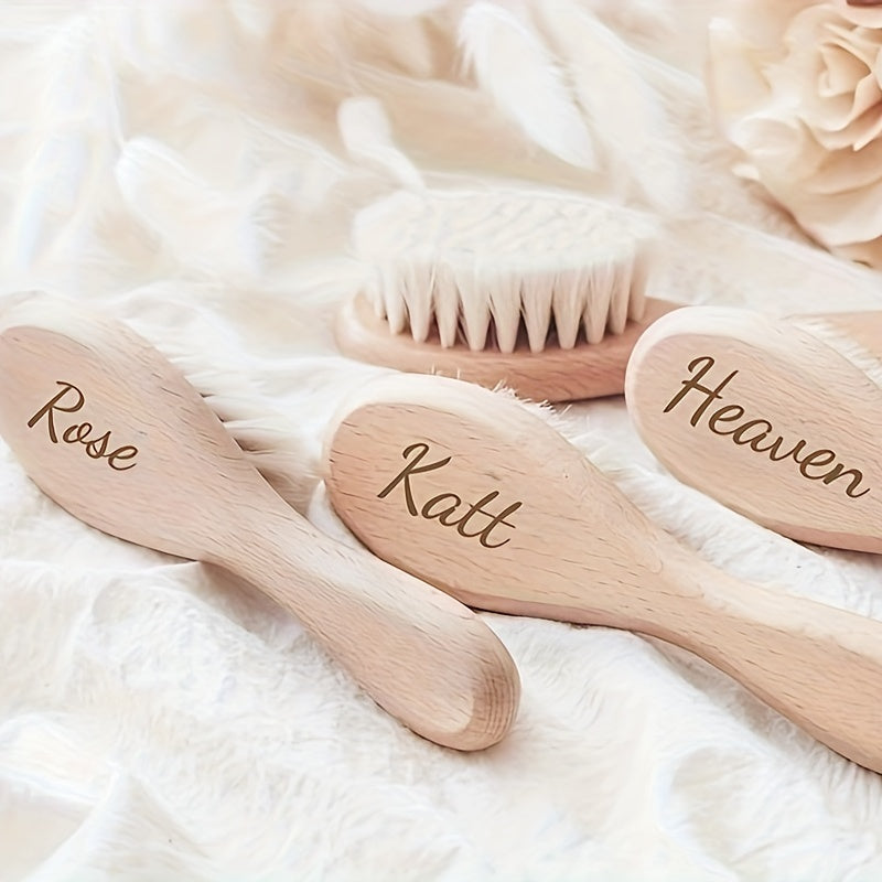 Custom Engraved Baby Hair Brush for Newborns, Shower Gift, Keepsake