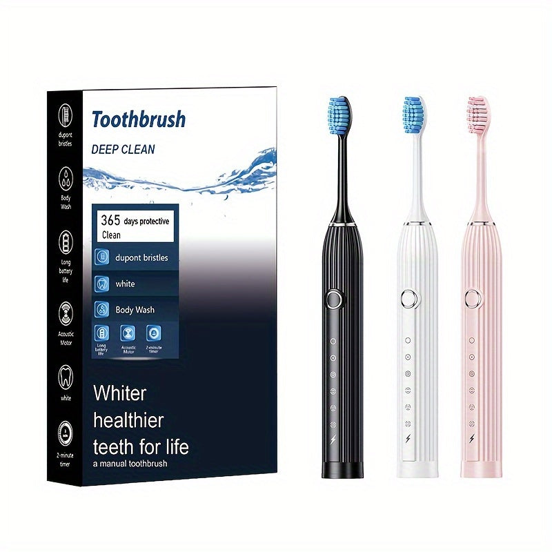 Electric Toothbrush for Couples Soft Bristles USB Rechargeable Oral Care