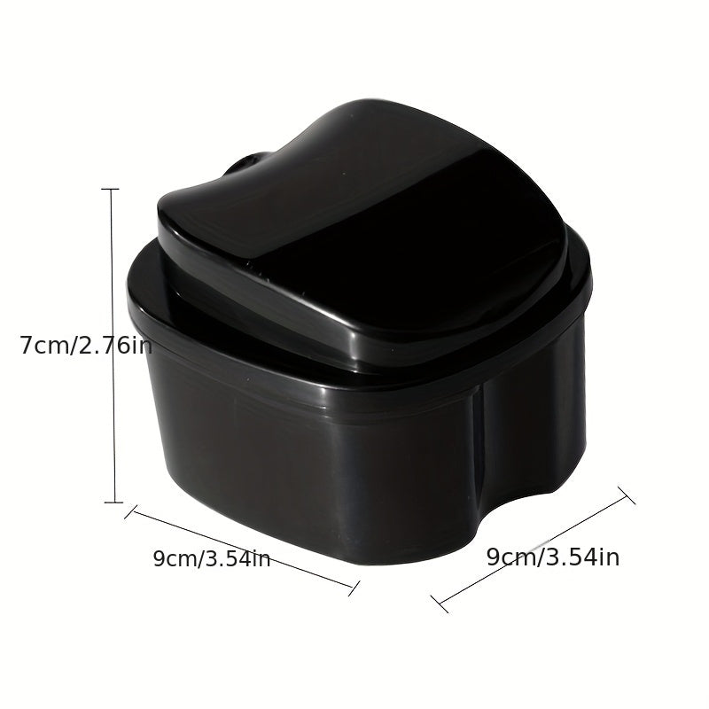 Plastic Dental Care Cleaning Box with Filter Net for Dentures and Retainers